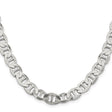 925 White Gold 8.9 mm Polished Chain Necklace