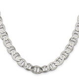925 White Gold 8.9 mm Polished Chain Necklace