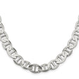 925 White Gold 9.95 mm Polished Chain Necklace