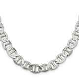925 White Gold 9.95 mm Polished Chain Necklace