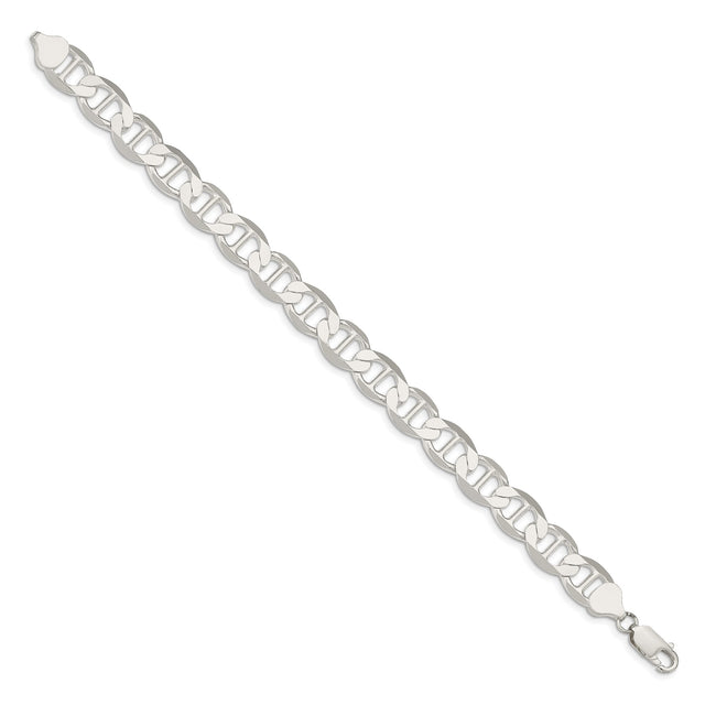 925 White Gold 9.95 mm Polished Chain Bracelet