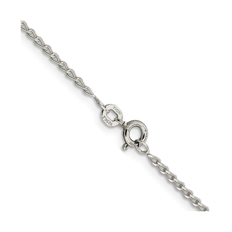 925 White Gold 1.5 mm Polished Chain Necklace, Solid alternate angle