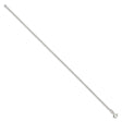 925 White Gold 1.5 mm Polished Chain Bracelet, Solid