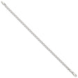 925 White Gold 3.2 mm Polished Chain Anklet, Solid