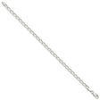 925 White Gold 4.3 mm Polished Chain Bracelet, Solid