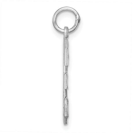 Large Diamond-cut #3 Charm Pendant in Real 925 Sterling Silver