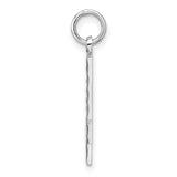 Sterling Silver Number 4 Pendant with Bold Cutout Design, Polished and Textured Finish