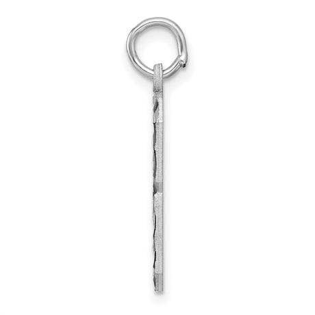 Sterling Silver Number 8 Pendant, Polished and Textured Infinity Symbol Charm