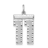 Large #11 Charm Pendant in Real 925 Sterling Silver