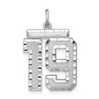 Large #19 Charm Pendant in Real 925 Sterling Silver