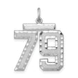 Large #79 Charm Pendant in Real 925 Sterling Silver
