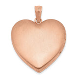 Sterling Silver Heart Locket Pendant, Rose Gold Finish, Memorial Keepsake Jewelry for Women