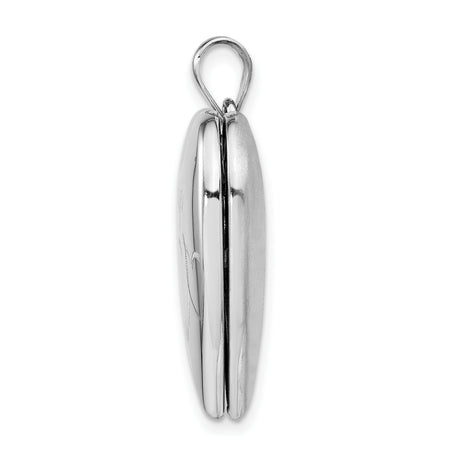 Sterling Silver Heart Locket Pendant with Intertwined Hearts and Always with You Design