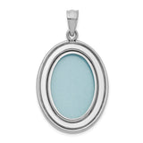Sterling Silver Oval Locket Pendant with Diamond, Forever In My Heart Engraving, Memorial Jewelry