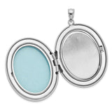 Sterling Silver Oval Locket Pendant, God Has You in His Arms Message, Starburst Design, Christian Memorial