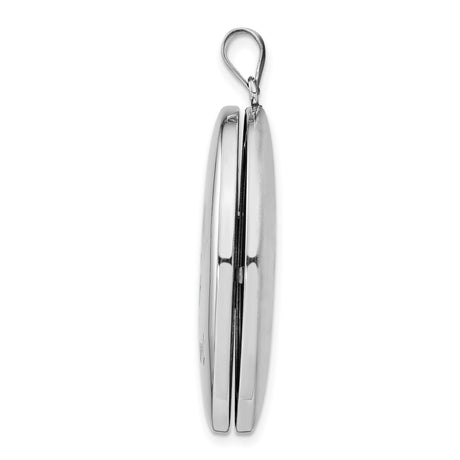 Sterling Silver Oval Locket Pendant, Forever in My Heart Memorial Keepsake for Women