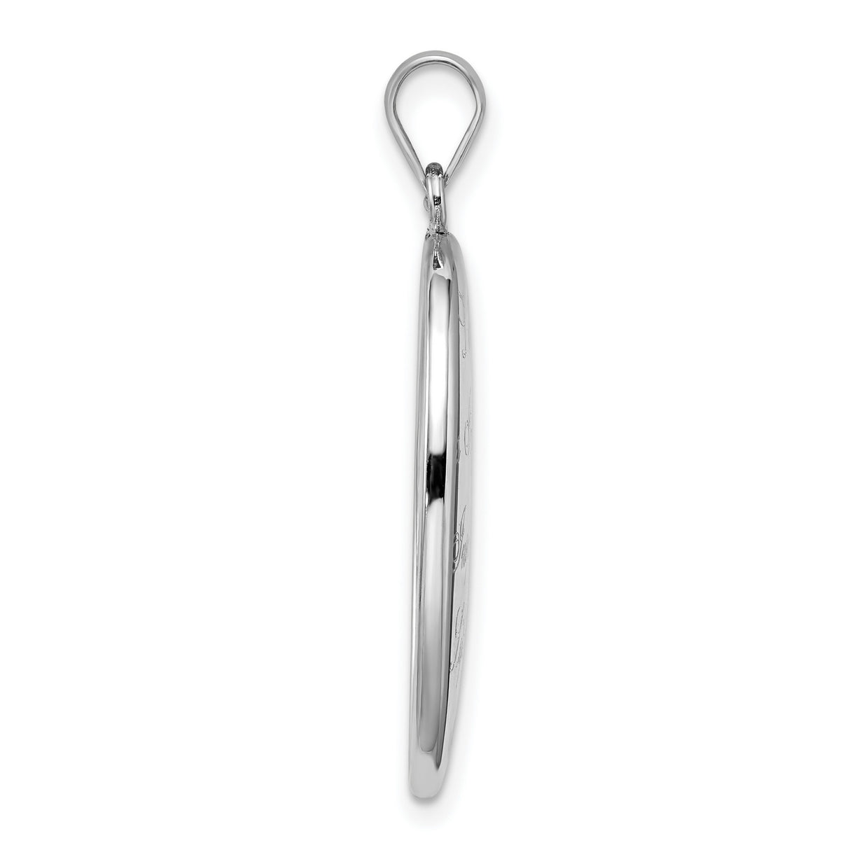 Sterling Silver Oval Pendant with Life Is Inspiration Quote, Motivational Jewelry for Women
