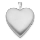 Sterling Silver Heart Locket Pendant with Diamond, Angel Wings and Compass Rose