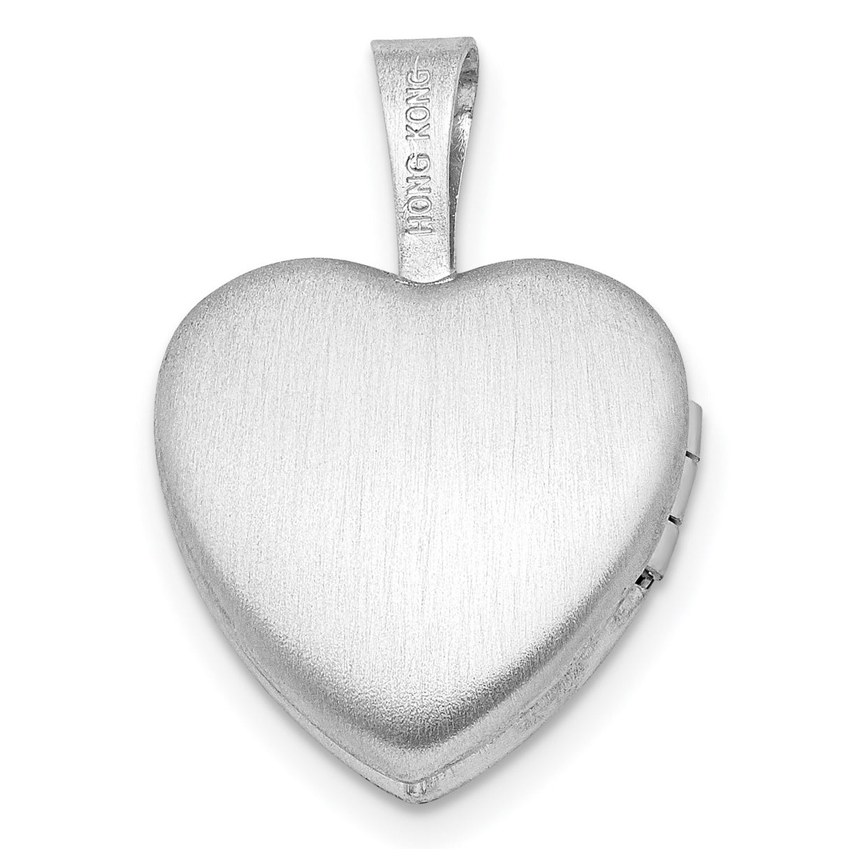 Sterling Silver Cross Pendant with Heart Locket, Floral Accents, Raised Edge Design