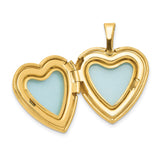 1/20 Gold Filled Diamond 2 Frame 15mm Heart Locket Charm Pendant in Real  Yellow Gold