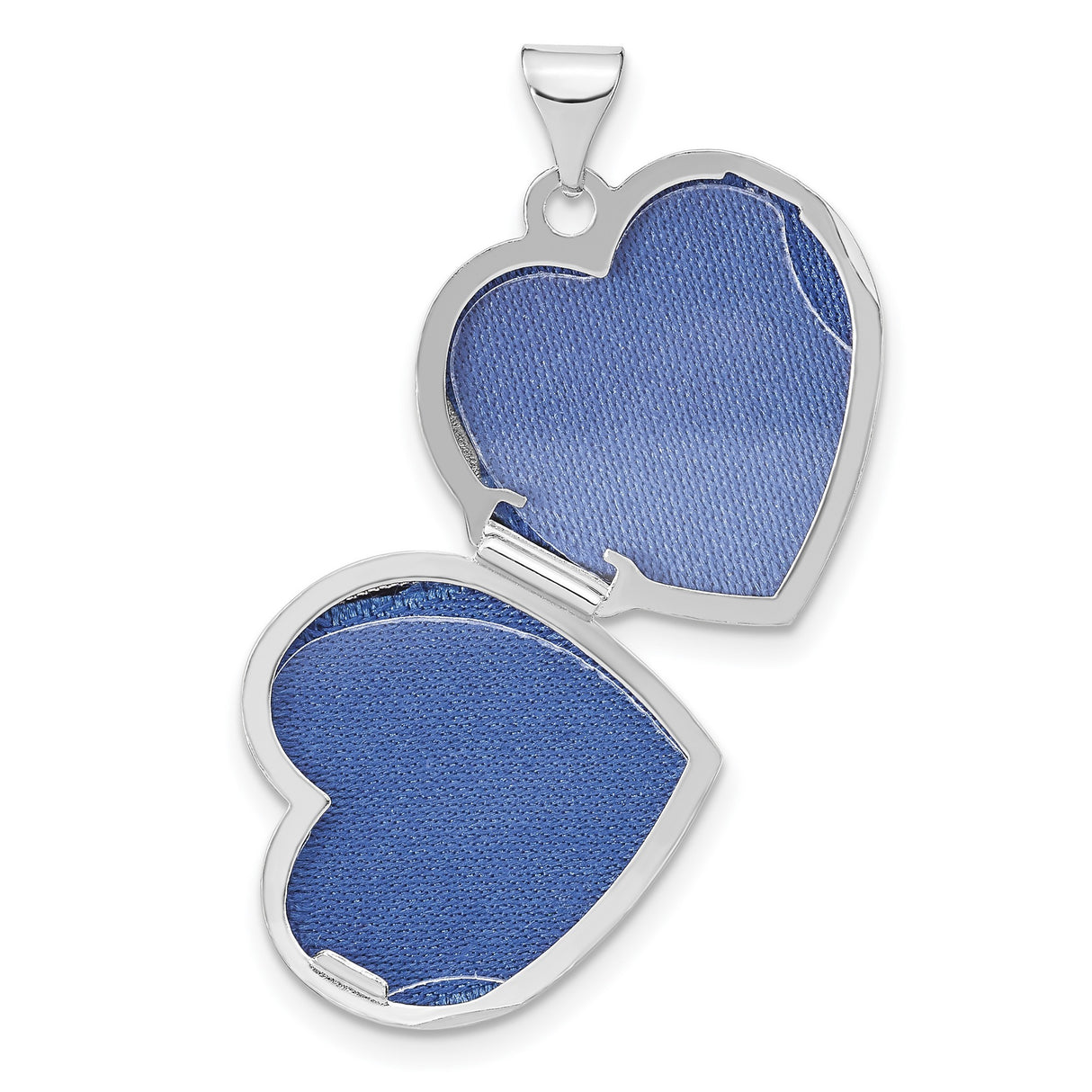 Sterling Silver Heart Locket Pendant with Scrollwork Engraving and Floral Design for Women