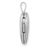 Sterling Silver Heart Locket Pendant with Cutout Heart and Forever in My Engraving