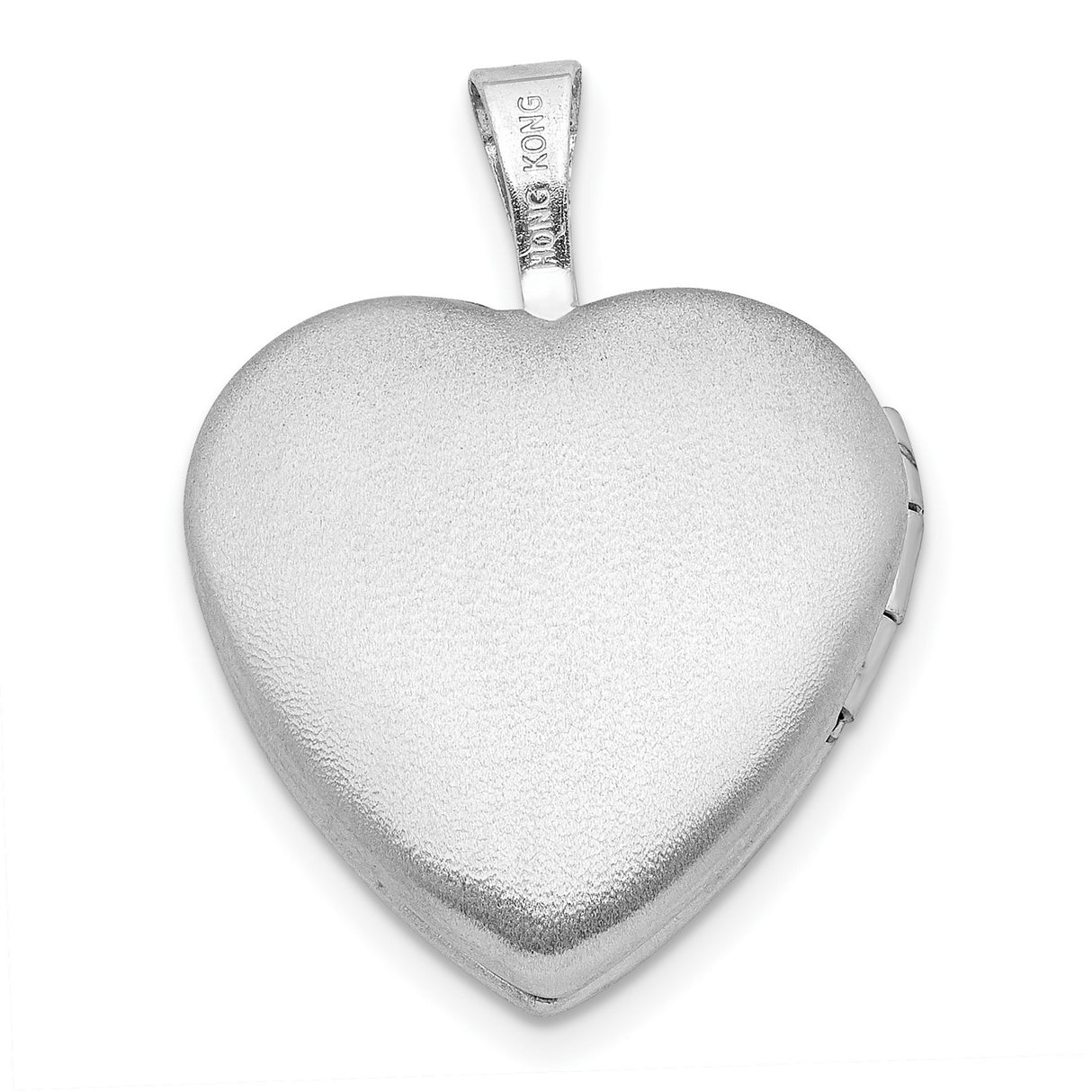 Sterling Silver Heart Locket Pendant with Cutout Heart and Forever in My Engraving