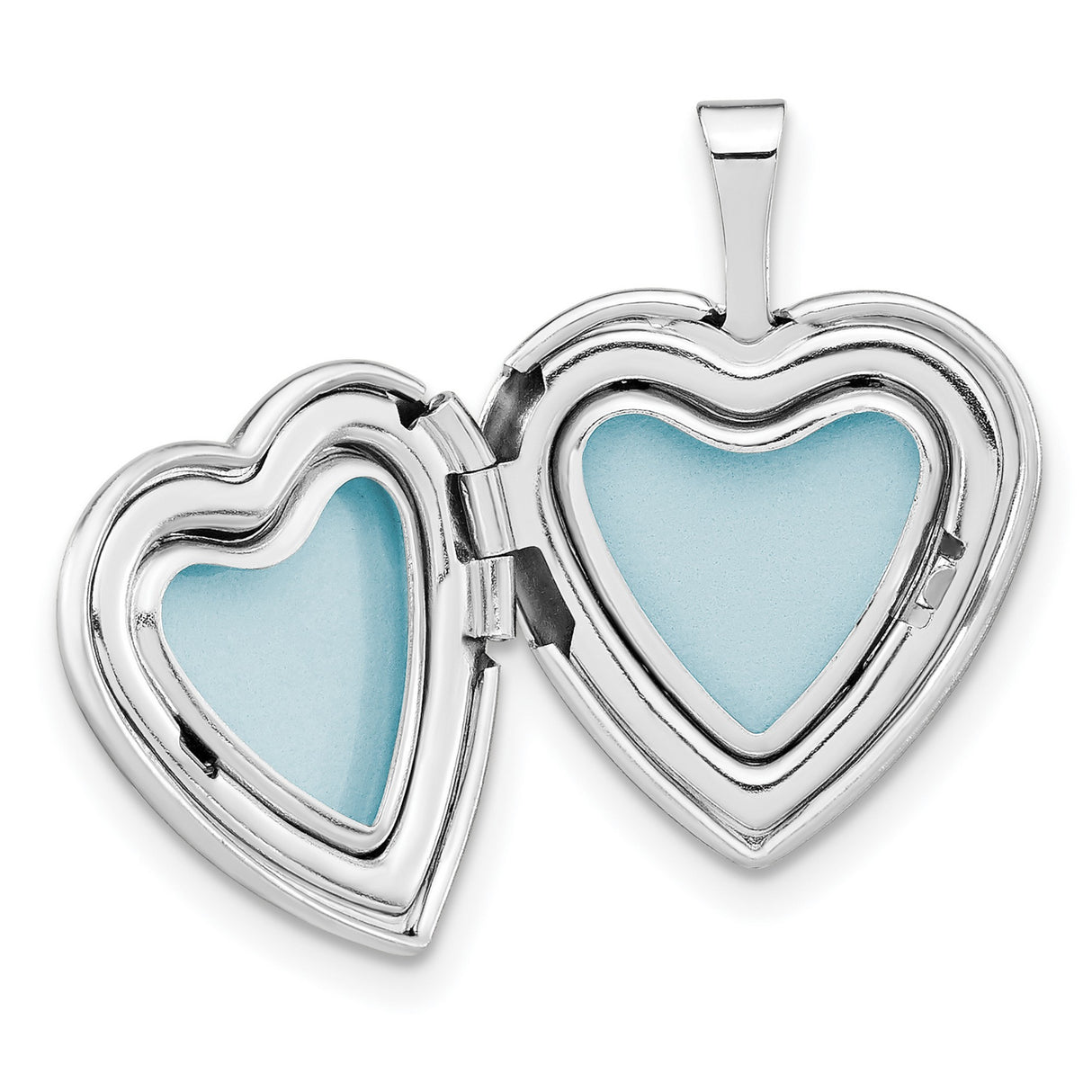 Sterling Silver Heart Locket Pendant with Cutout Heart and Forever in My Engraving