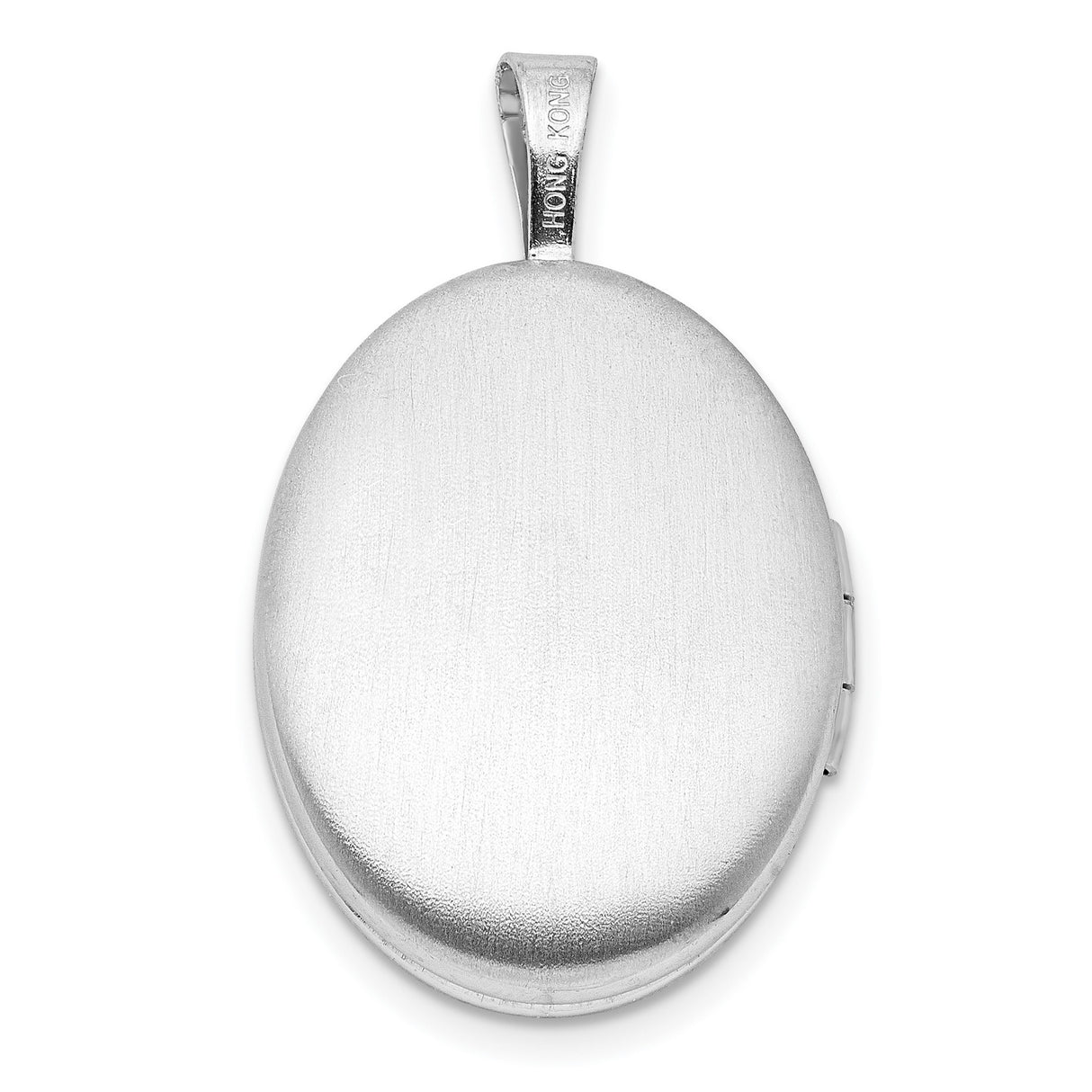 Sterling Silver Oval Locket Pendant with Diamond Center, Compass Rose North Star Design