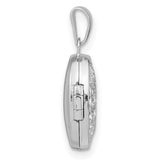 Sterling Silver Oval Locket Pendant with Filigree Scroll Design, Vintage-Inspired Keepsake Jewelry