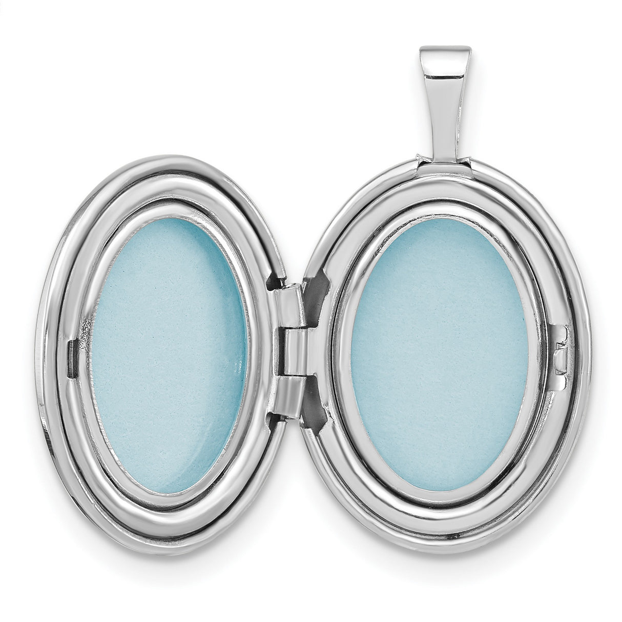 Polished Scroll Design 19x15mm Oval Locket Charm Pendant in Real 925 Sterling Silver