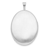 Paisley Border 26x20mm Oval Locket Charm Pendant in Real 925 Sterling Silver