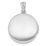 Sterling Silver Round Locket Pendant with Fleur de Lis Symbol, French Heritage Jewelry