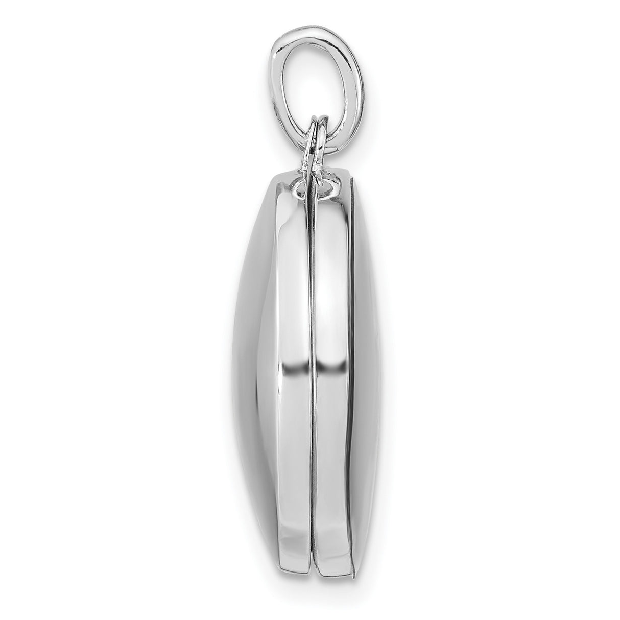 Sterling Silver Round Pendant with Cubic Zirconia, Celestial Moon and Star Design