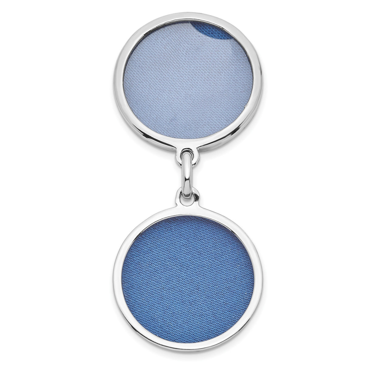 Sterling Silver Round Pendant with Cubic Zirconia, Celestial Moon and Star Design