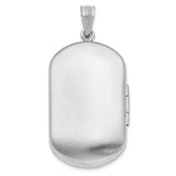 Scrolled Border 30x19mm Rectangle Locket Charm Pendant in Real 925 Sterling Silver