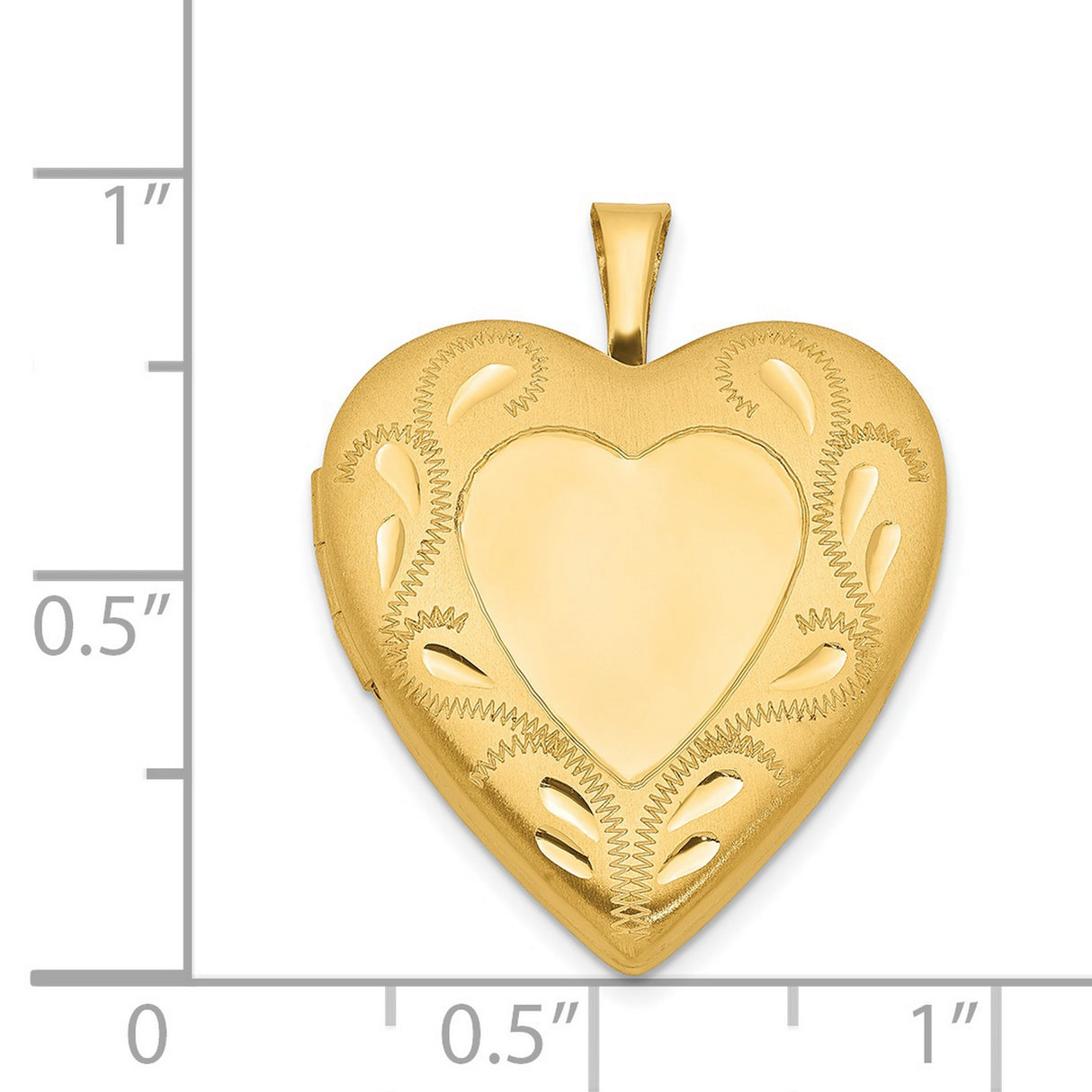 1/20 Gold Filled 2 Frame 19mm Heart Locket Charm Pendant in Real  Yellow Gold