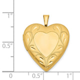 1/20 Gold Filled 2 Frame 19mm Heart Locket Charm Pendant in Real  Yellow Gold