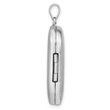 Sterling Silver Saint Christopher Oval Pendant, Travel Protection Religious Medal