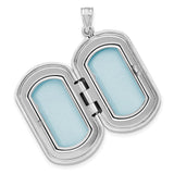 Sterling Silver Saint Christopher Oval Pendant, Travel Protection Religious Medal