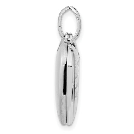 Sterling Silver Heart Pendant with Diamond, Moon and Star Design, Romantic Jewelry for Women