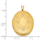 1/20 Gold Filled 26mm Oval Locket Charm Pendant in Real  Yellow Gold