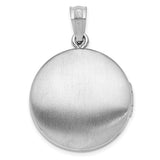 Sterling Silver Round Locket Pendant, Smooth Polished Memory Keepsake Jewelry for Women