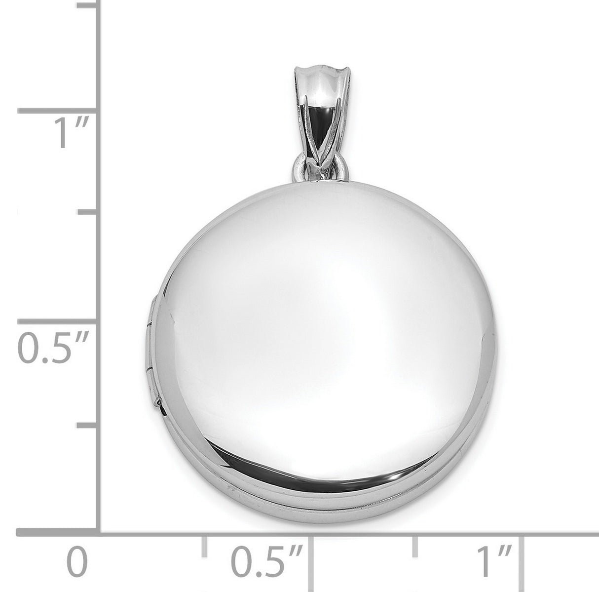 Sterling Silver Round Locket Pendant, Smooth Polished Memory Keepsake Jewelry for Women