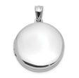 Sterling Silver Round Locket Pendant, Smooth Polished Memory Keepsake Jewelry for Women