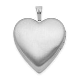 Epoxy 20mm Forever In My Heart Rose Locket Charm Pendant in Real 925 Sterling Silver