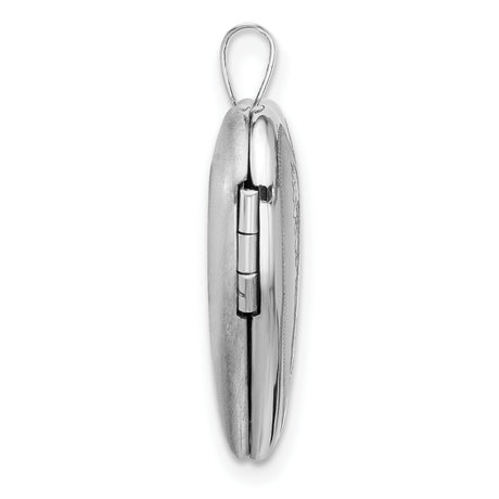 Sterling Silver Heart Locket Pendant with Angel Wings and Star for Women