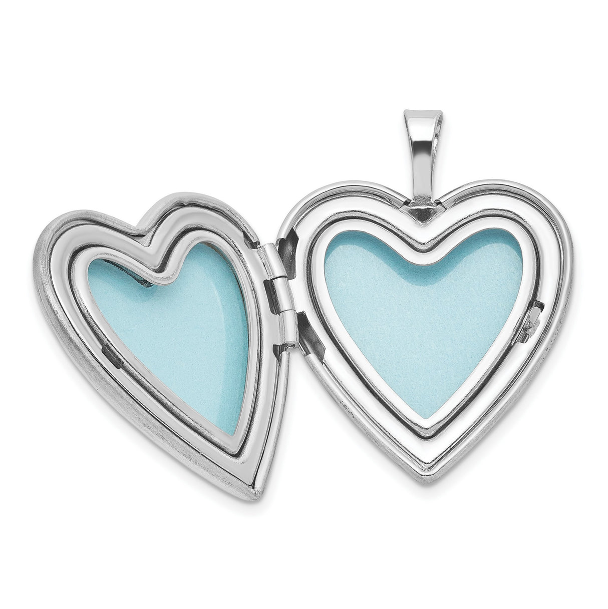 Sterling Silver Heart Locket Pendant with Angel Wings and Star for Women