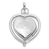 Sterling Silver Heart Shaped Locket Pendant with Floral Design, Special Mum Keepsake Jewelry