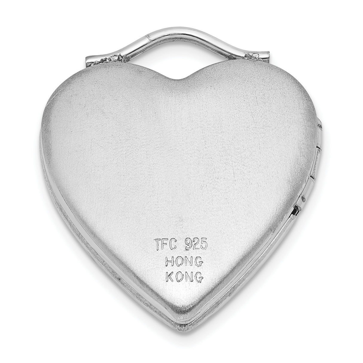 Sterling Silver Heart Locket Pendant with Always on My Mind Message for Women